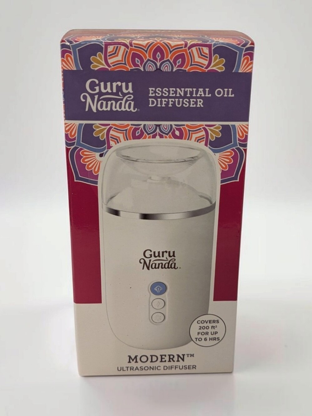 GuruNanda Modern Ultrasonic Essential Oil Diffuser NIB White Color Changing LED
